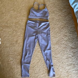 Fabletics purple athletic work out set size SMALL